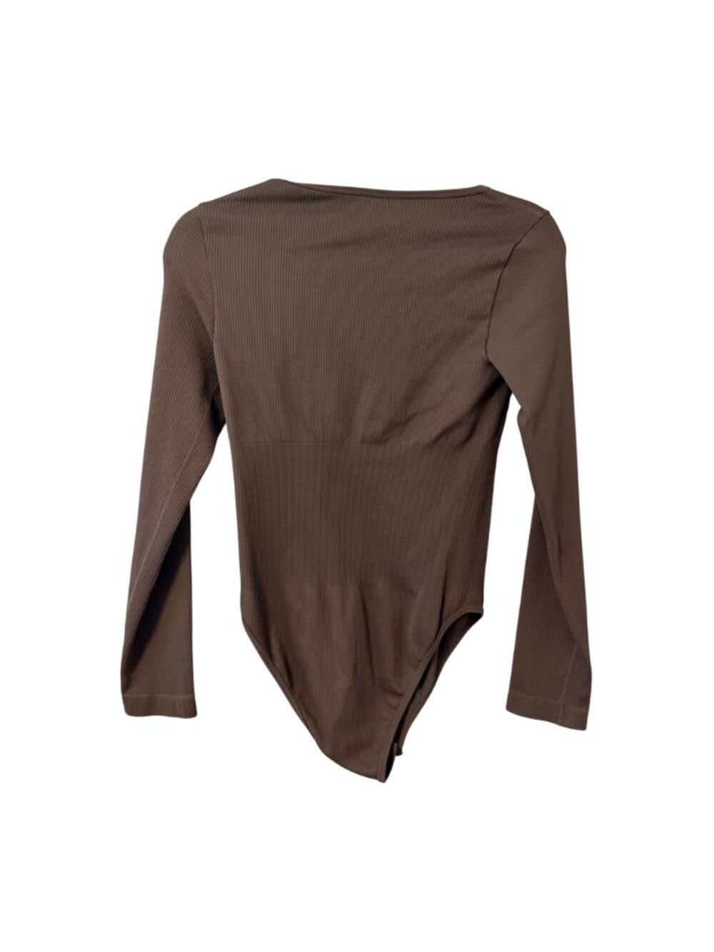 OQQ Womens Light Brown Long-Sleeve Ribbed Bodysuit Sz Large - Picture 10 of 12